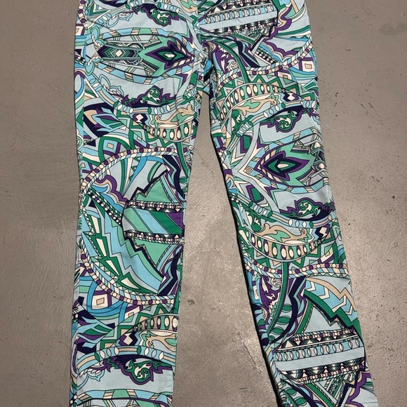 Chico's Denim - Chico's High Rise Jeans with Blue and Purple Patterns